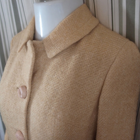 Vintage Kennedy's Townley Jacket Blazer Beige Wool Women's Small Tan Suit - Picture 5 of 10